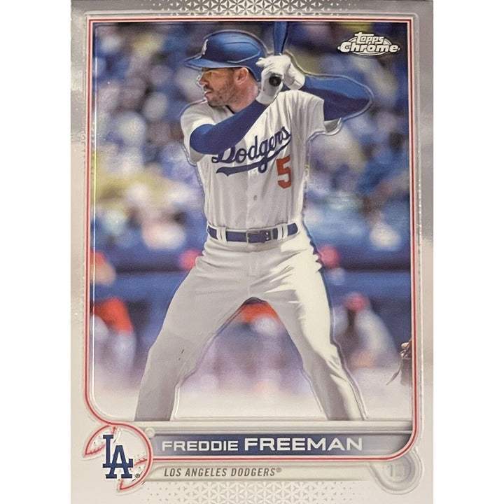 2022 Topps Chrome Update Freddie Freeman baseball card Los Angeles Dodgers Braves