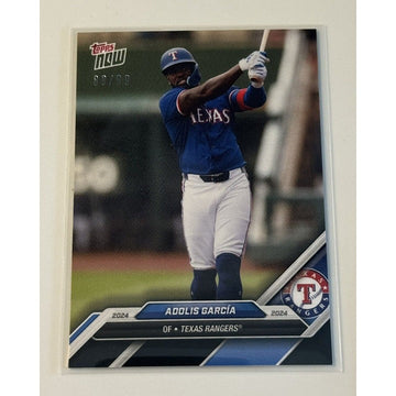 2024 Texas Rangers Topps Now Adolis García limited edition baseball card numbered 89 of 99