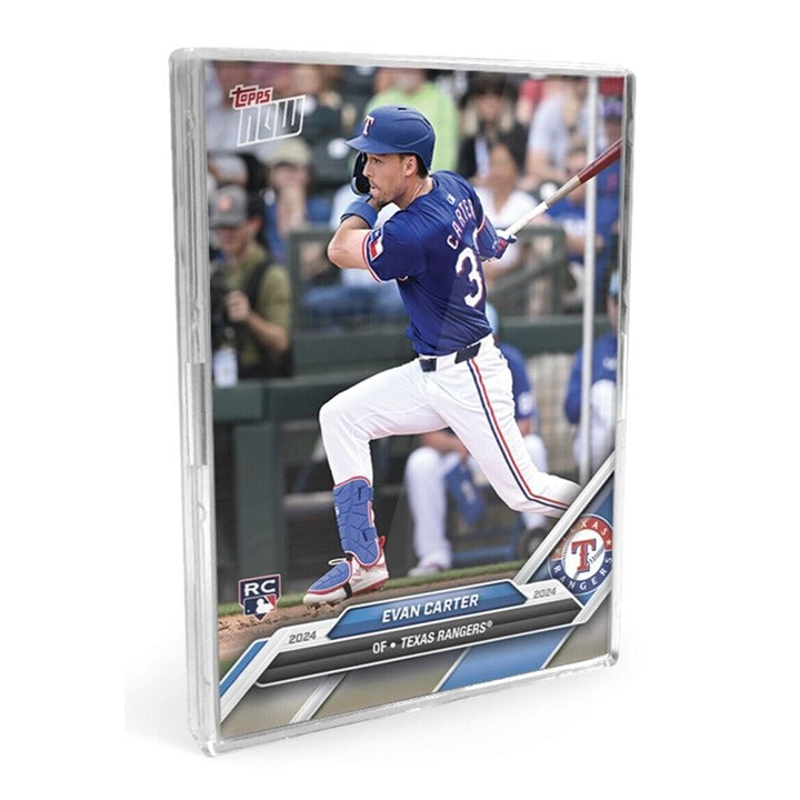 2024 Topps Now Rangers Team SET baseball card featuring Evan Carter in action