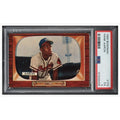 1955 Bowman #179 Hank Aaron PSA 5 Milwaukee Braves baseball card in protective case