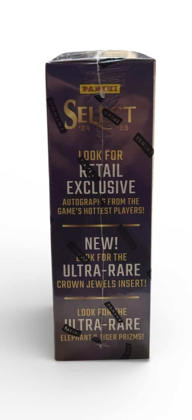 2024 25 Panini Select NBA Mega Box sealed basketball cards featuring NBA rookies and exclusive parallels