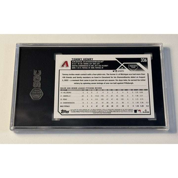 2023 Topps Series 2 Tommy Henry RC graded 10 Arizona Diamondbacks baseball card