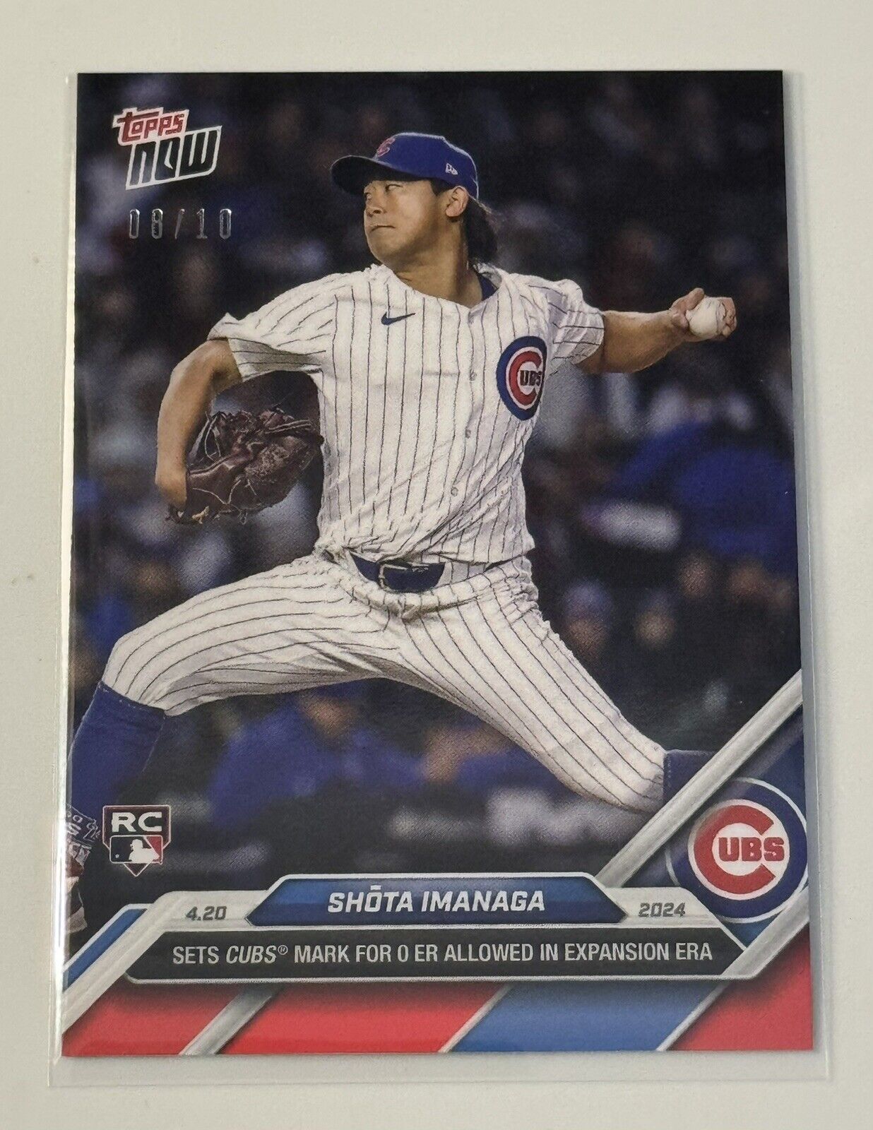 8/10* SHOTA IMANAGA RC - 2024 Topps Now MLB Chicago Cubs Rookie #105 Opening Day