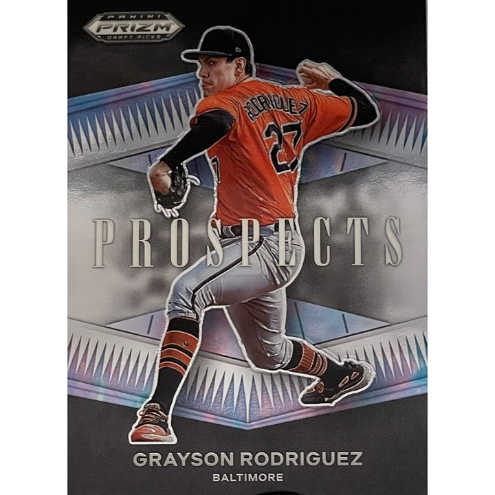Grayson Rodriguez 2021 Prizm Draft Picks Prospects baseball card Orioles pitcher