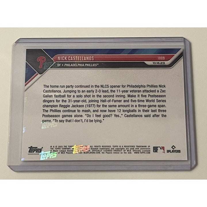 2023 Topps Now Nick Castellanos MLB NLCS Philadelphia Phillies Red Exclusive trading card