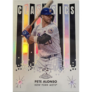 Pete Alonso 2022 Topps Chrome New Classics baseball card, New York Mets, near mint condition