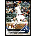 Ronald Acuna Jr 2025 MLB All-Star Game limited edition baseball card in batting stance with Atlanta Braves logo