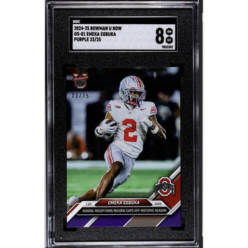 23/25* Emeka Egbuka RC ONLY 1206 PR! 2024-25 Bowman U NOW OS-01 - HISTORIC Card!