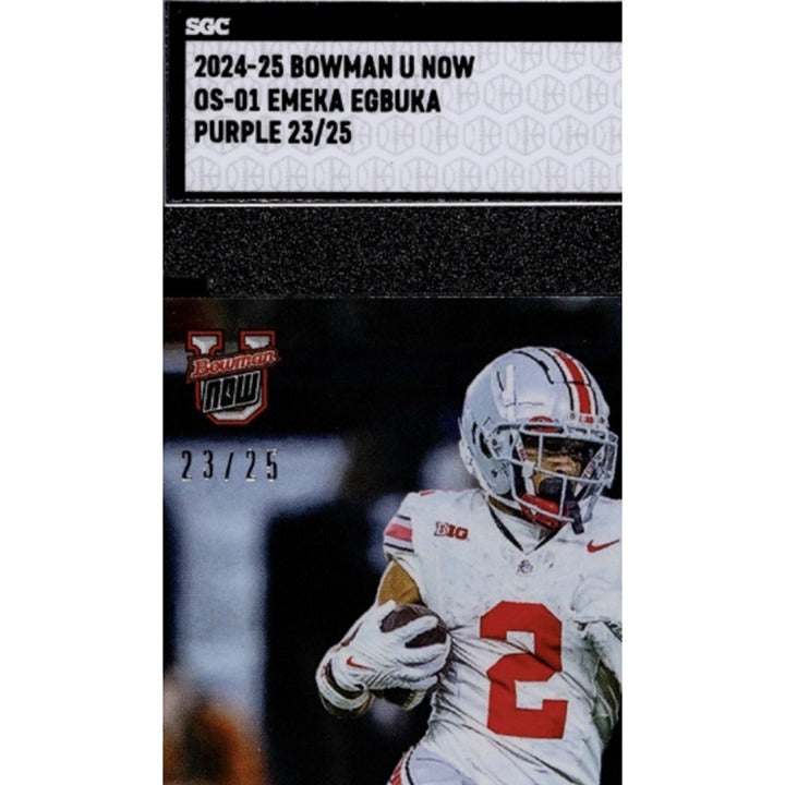 2024-25 Emeka Egbuka RC limited edition graded football trading card Bowman U NOW OS-01
