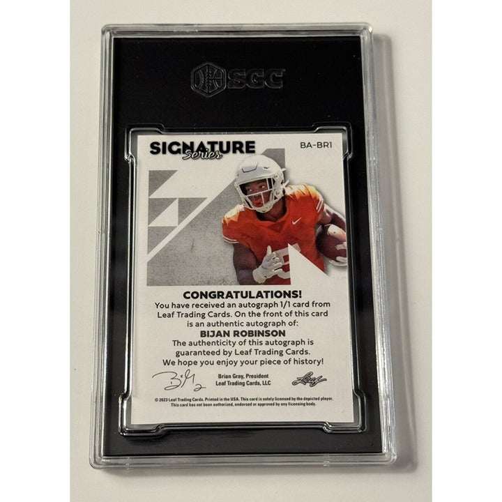 2023 Leaf Signature Series Bijan Robinson RC auto pixel art 1/1 graded 9.5 football card