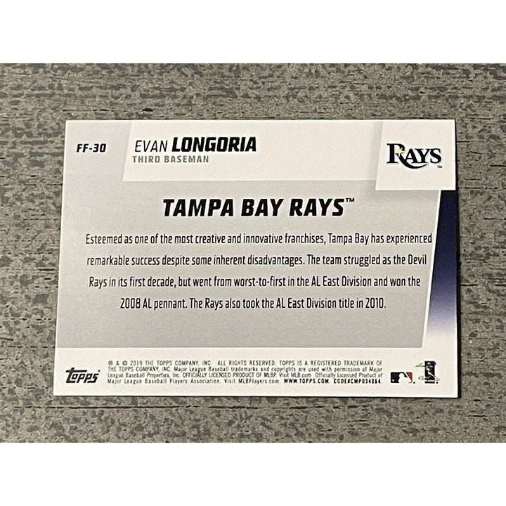 2019 Topps Franchise Feats Evan Longoria Tampa Bay Rays MLB baseball card