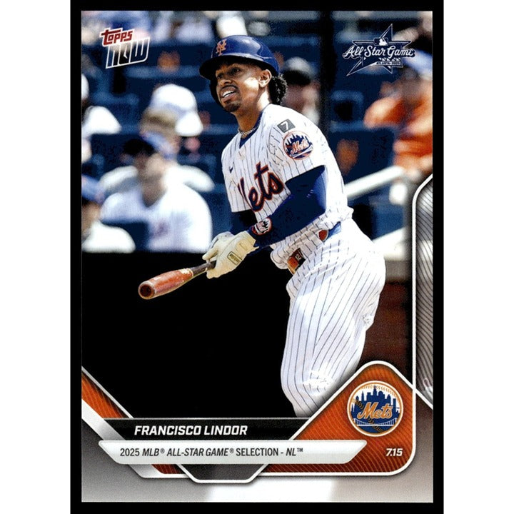 Limited Edition 2025 Topps NOW Francisco Lindor All-Star Game baseball card
