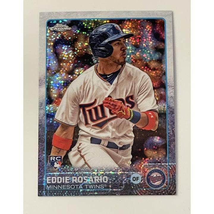 2015 Topps Chrome Update Eddie Rosario RC Sparkle Refractor Minnesota Twins baseball card