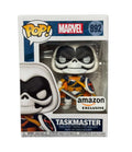Taskmaster Funko Pop 892 Amazon Exclusive Marvel collectible with shield and sword in packaging