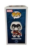 Taskmaster Funko Pop Marvel 892 Amazon Exclusive with shield and sword in box