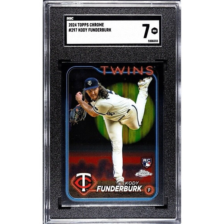 2024 Topps Chrome Kody Funderburk RC MLB Minnesota Twins Baseball Card 297 SGC 7