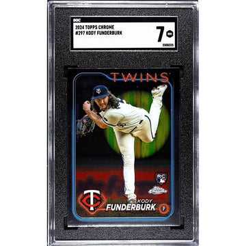 2024 Topps Chrome Kody Funderburk RC MLB Minnesota Twins Baseball Card 297 SGC 7