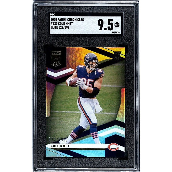 522/899 Cole Kmet RC 2020 Donruss Elite Football Blue Squares SSP #227 - SGC 9.5