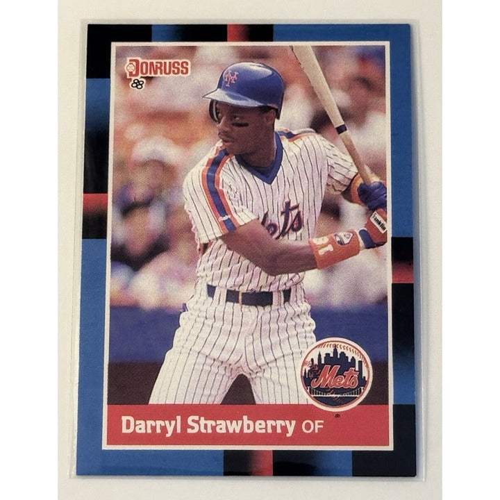 1989 Donruss Darryl Strawberry baseball card, NY Mets, mint condition, HOF insert, card number 439
