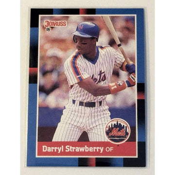 1989 Donruss Darryl Strawberry baseball card, NY Mets, mint condition, HOF insert, card number 439