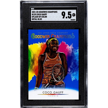 2021 Goodwin Champions Splash of Color RC Coco Gauff* Rookie Card #135 - SGC 9.5