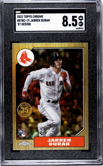 2022 Topps Chrome - 1987 Topps Jarren Duran RC* - MLB Red Sox #87BC-19 - SGC 8.5