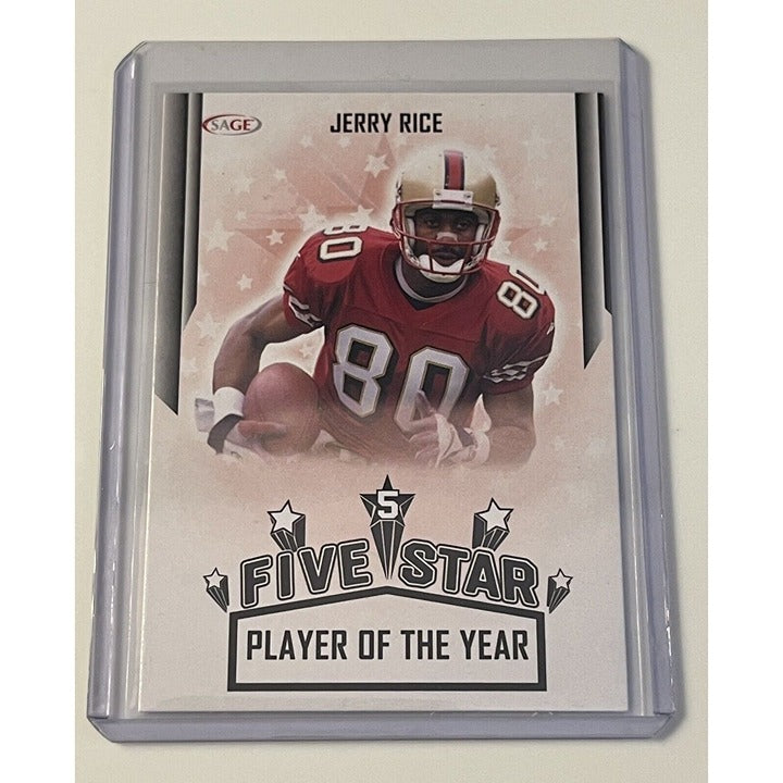 2023 SAGE HIT Five Star Jerry Rice /Player of the Year NFL HOF 49ers Card #FS-2*