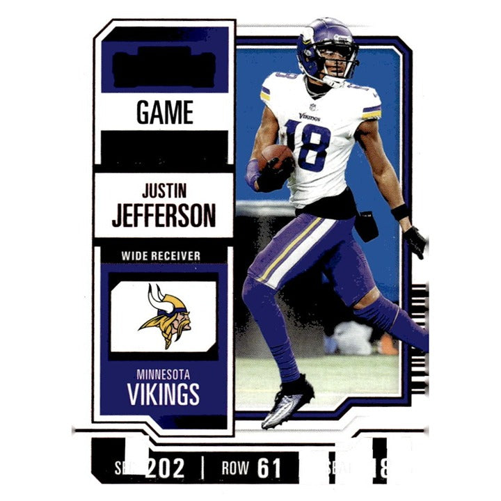2023 Panini Contenders #67 - Justin Jefferson Season Ticket Retail - NFL Vikings