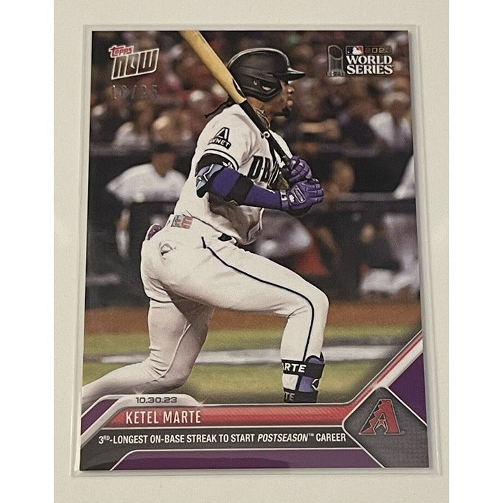 2023 ToppsNOW 16/25 Ketel Marte On Base Streak World Series Game 3 - MLB D’Backs