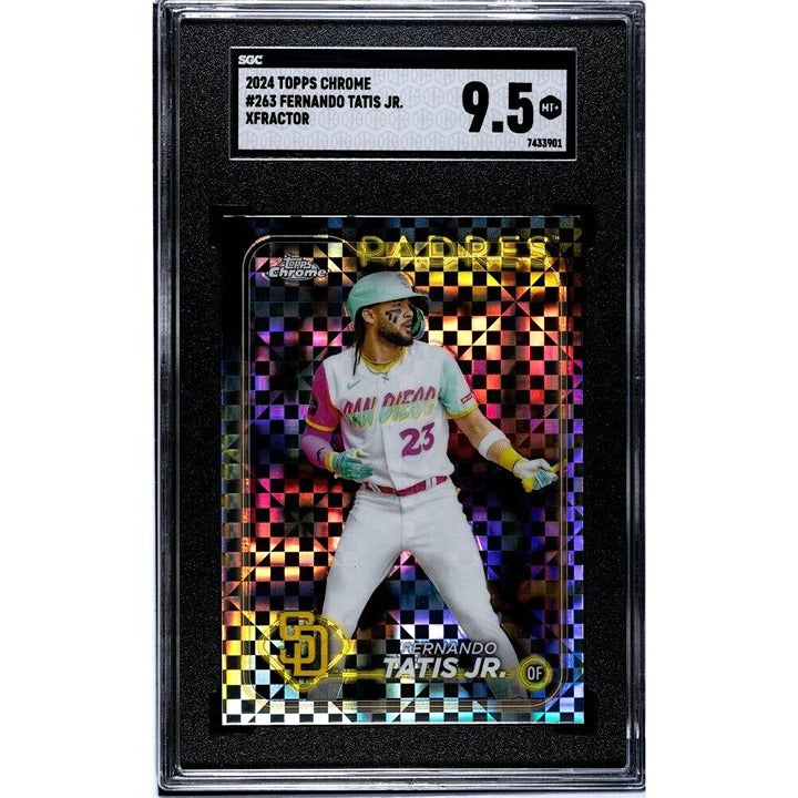 Fernando Tatis Jr. XFRACTOR  2024 Topps Chrome Card #150 MLB SD Padres - SGC 9.5