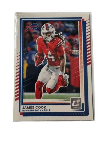 James Cook 2025 Donruss NFL Buffalo Bills running back card clean condition