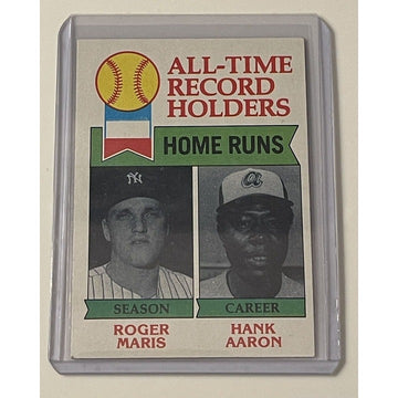 1979 Topps Baseball All-Time Record Holders HR Hank Aaron Roger Maris #413 NM-MT