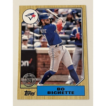 2022 Topps Bo Bichette* Throwback Baseball Card #T87-56  - MLB Toronto Blue Jays