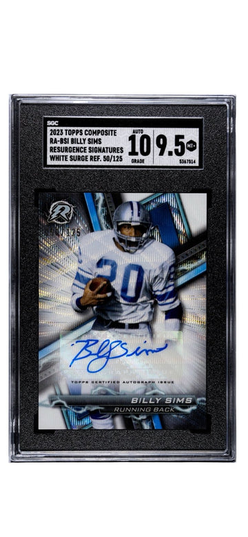 50/125* - Billy Sims Auto Topps Comp. Signatures white Surge #RA-BSI - NFL Lions