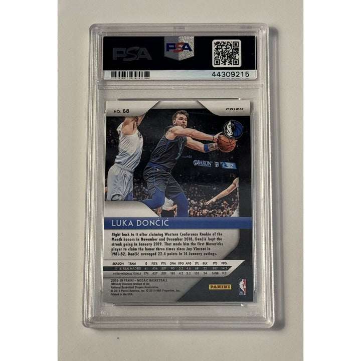 2018 Panini Prizm Mosaic Luka Doncic rookie card PSA 10 Dallas Mavericks basketball collectibles