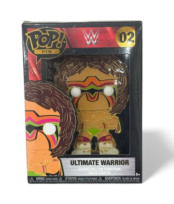 Funko Pop Pin WWE Ultimate Warrior enamel collectible in original packaging