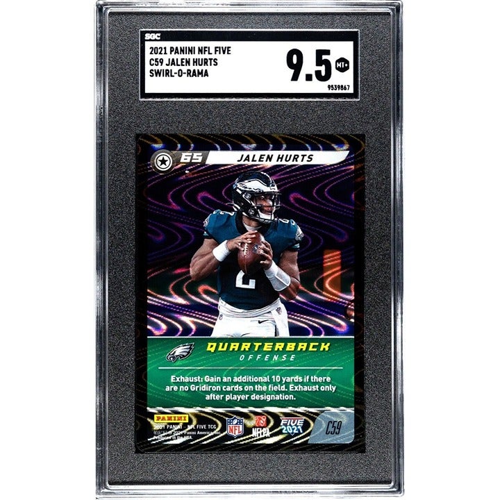 2021 Panini NFL Five Swirlorama Jalen Hurts* NFL Philadelphia Eagle #C59 SGC 9.5