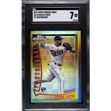 2024 Topps Chrome Royce Lewis* Youthquake Refractor MLB Minnesota #YQ-24 - SGC 7