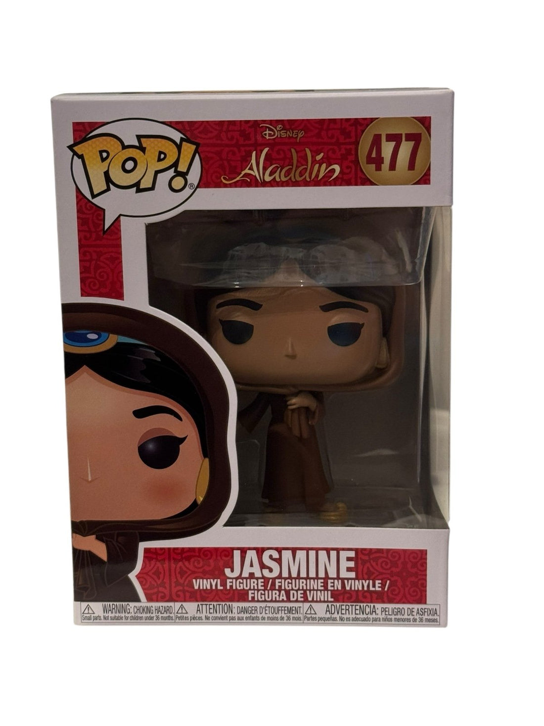 Funko Pop Disney Aladdin Jasmine 477 hooded vinyl figure in box