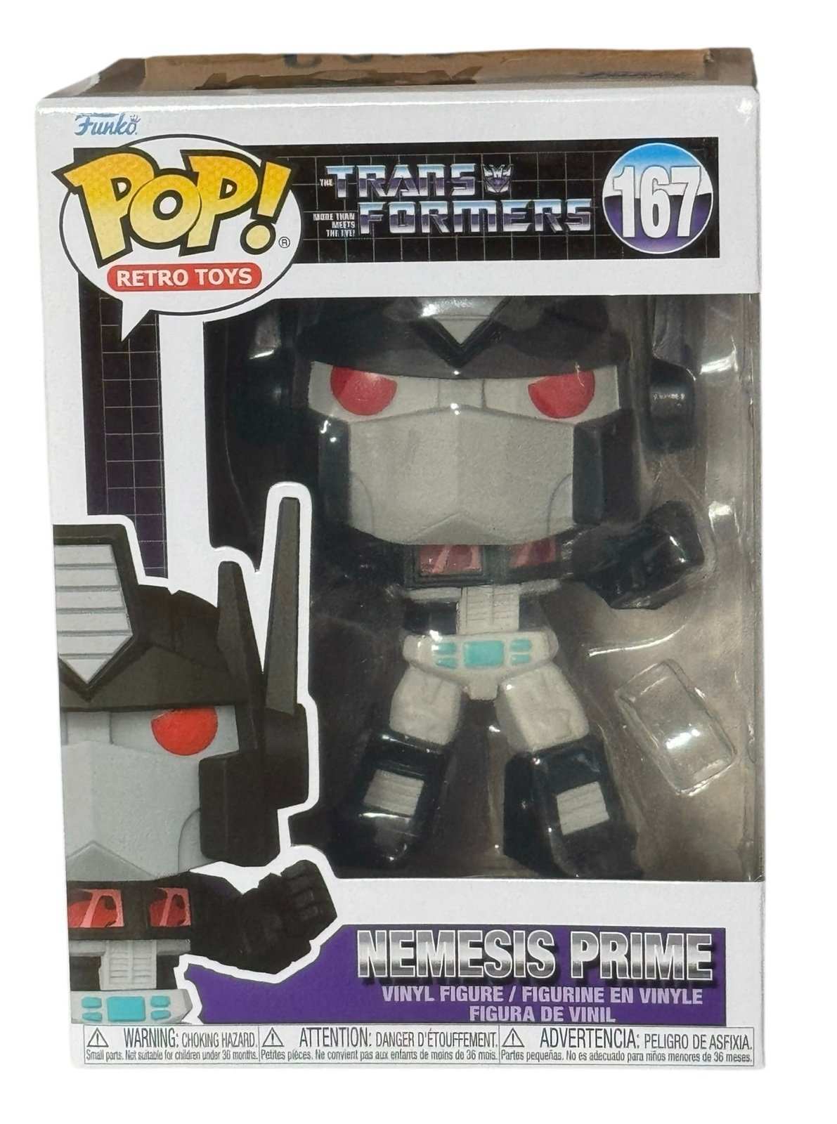 Sealed SMALL Funko Pop Retro Toys Transformers Nemesis Prime #167 vinyl figure in original packaging