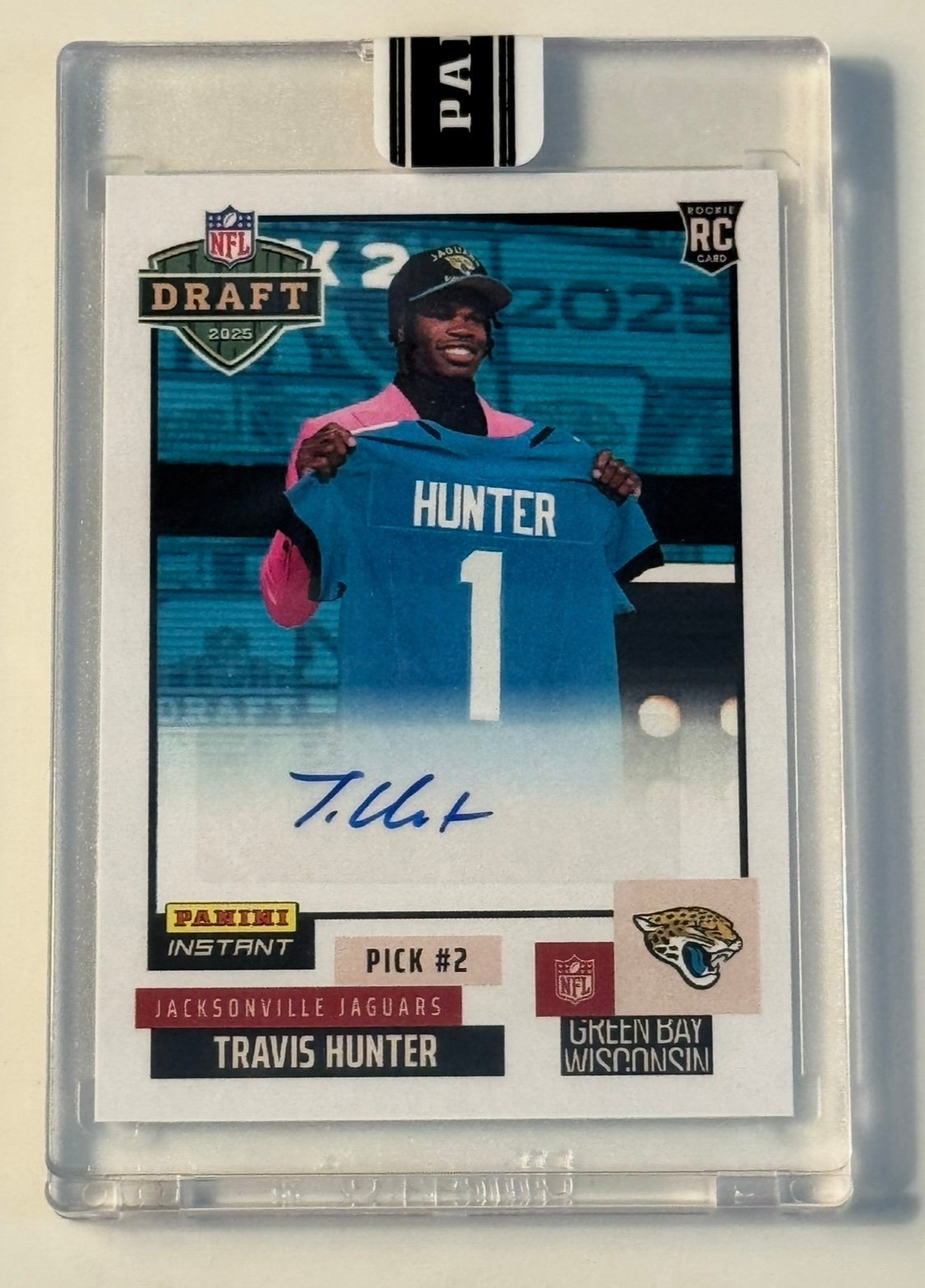 2025 Panini Instant Draft Rookie Auto Travis Hunter NFLDN-2 RC NFL Jacksonville