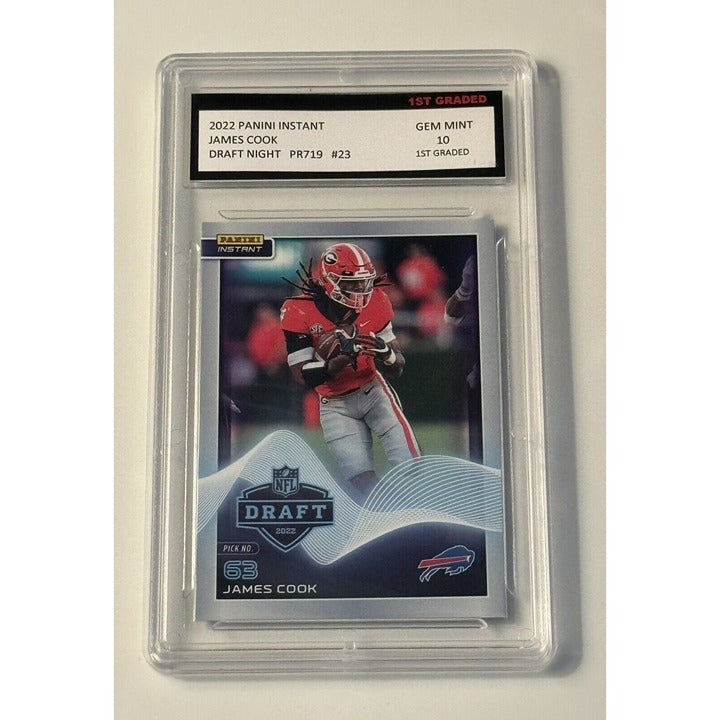 1/719* James Cook RC 2022 PANINI INSTANT NFL Draft Night 1ST GRADED 10 NFL Bills