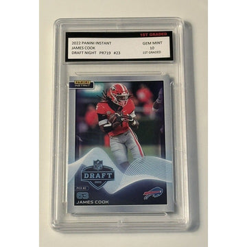 1/719* James Cook RC 2022 PANINI INSTANT NFL Draft Night 1ST GRADED 10 NFL Bills