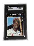 1971 Topps MLB Baseball Lou Brock Cardinals card authenticated and slabbed by SGC