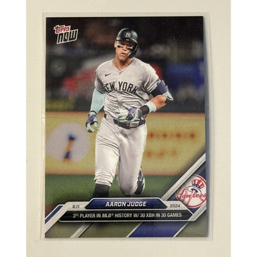 Aaron Judge 2024 Topps Now MLB Yankees History with 30 XBH 30 Games #289 PR:1389