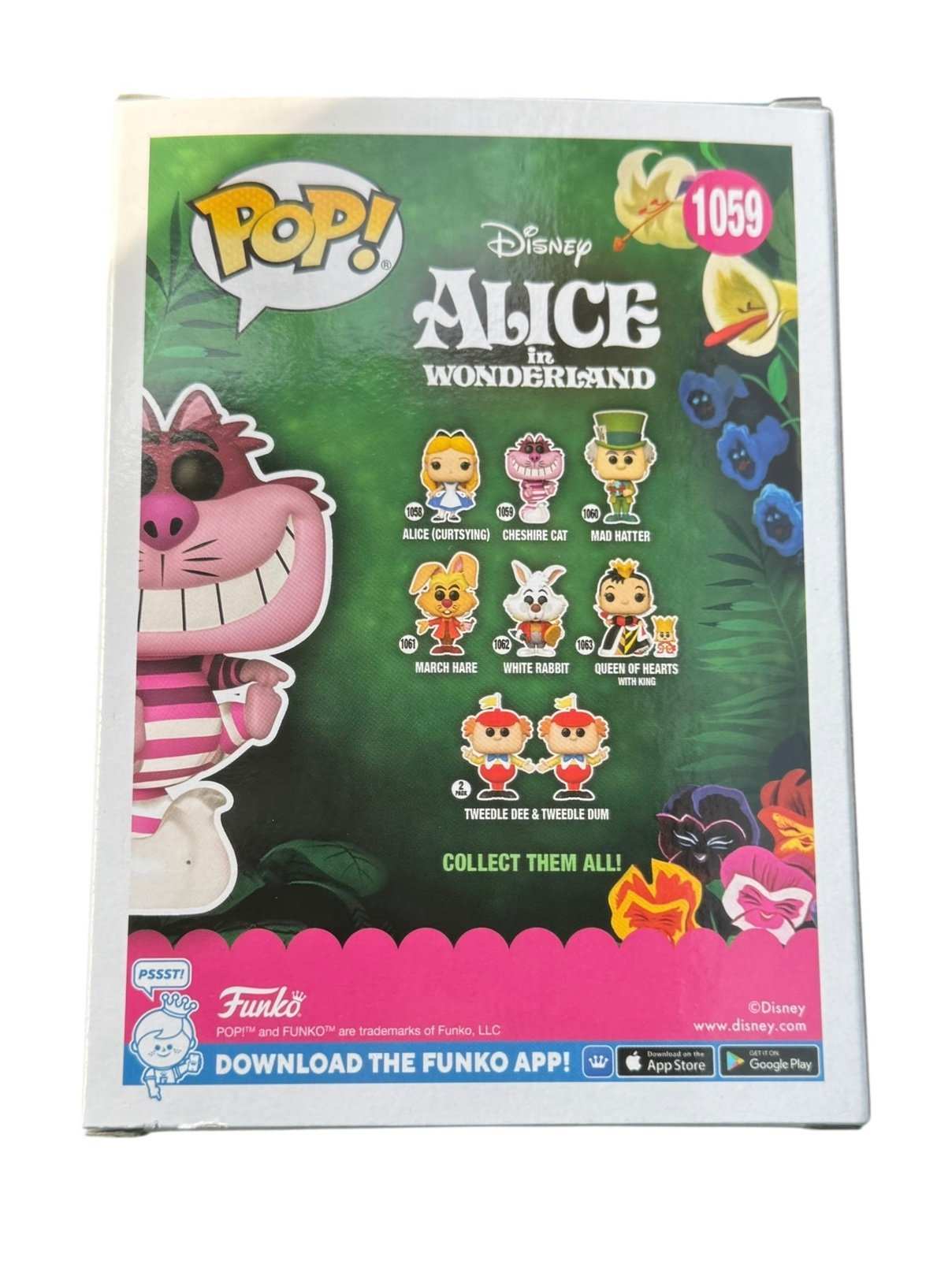Funko Pop Disney Alice in Wonderland Cheshire Cat #1059 exclusive collectible in mint condition box