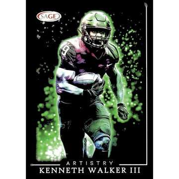 2022 SAGE High Series #ART-KWIII Kenneth Walker III Artistry Silver NFL Seahawks