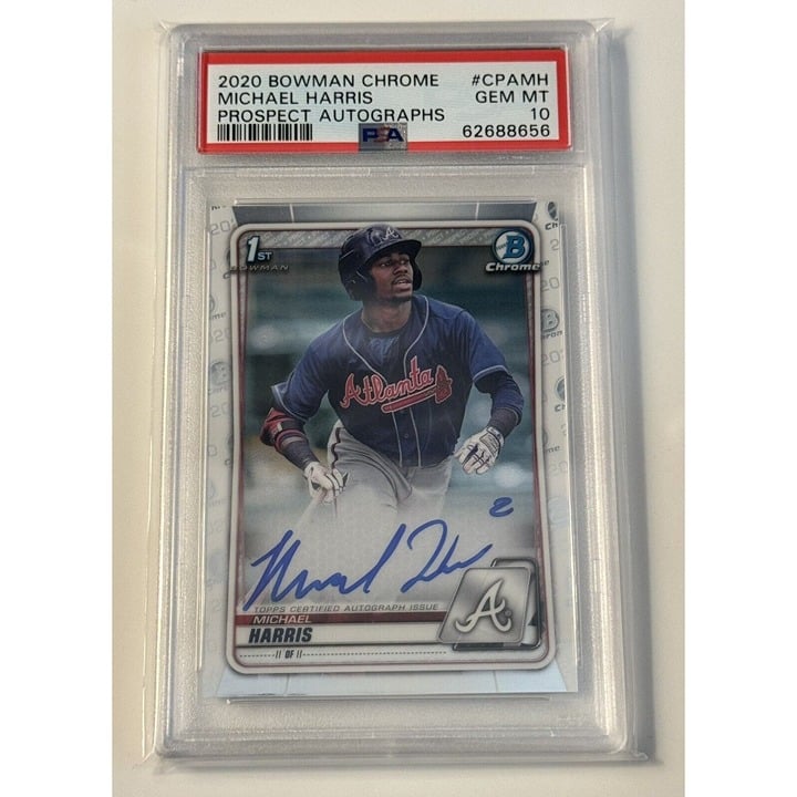 2020 Michael Harris II Bowman Chrome autographed rookie card PSA 10 Atlanta Braves