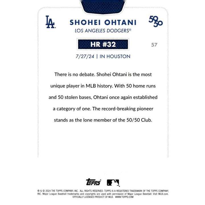 2024 Topps NOW Shohei Ohtani 5050 LIMITED EDITION MLB Dodgers baseball card HR 32
