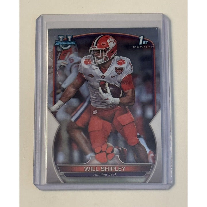 2022 1st Bowman Chrome University Will Shipley RC - NCAA Tigers / NFL Eagles #73